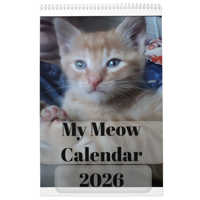 My Cat Photo Quotes Customize Fun Calendar (Cover)