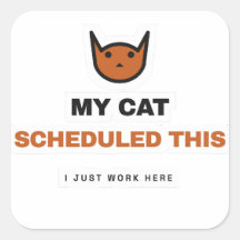 My Cat Scheduled This Funny Cat Sticker