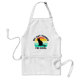 My Cat Thinks I'm Cool Standard Apron
