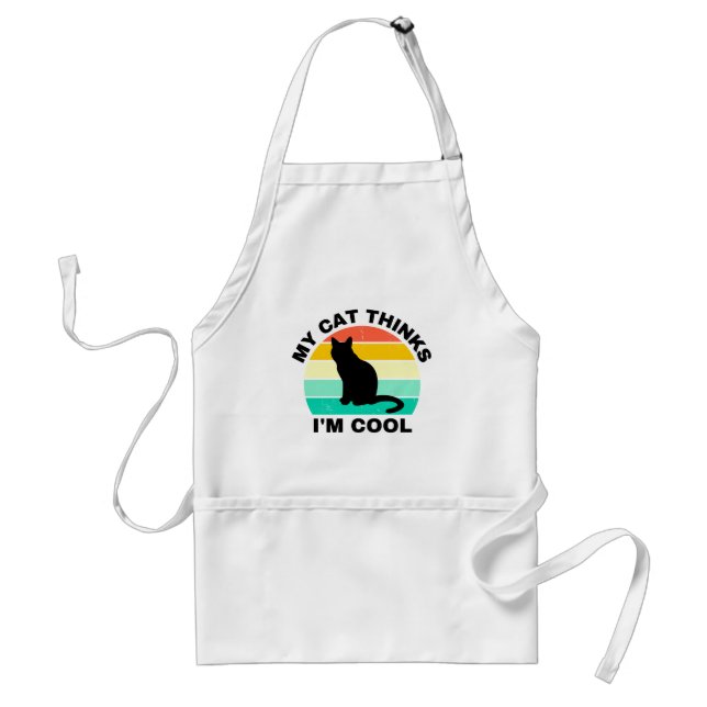 My Cat Thinks I'm Cool   Standard Apron (Front)