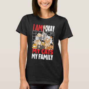 My Cats My Family Women Black  T-Shirt