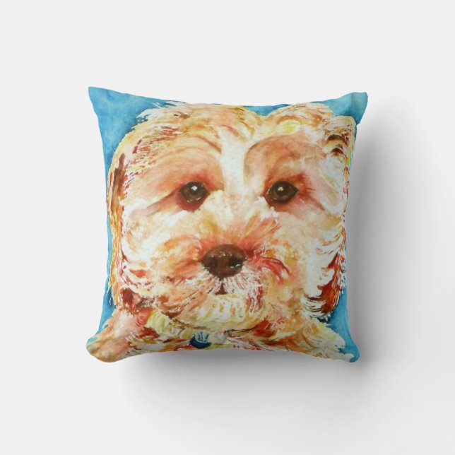 My cavapoo puppy "Ollie". Cushion (Front)