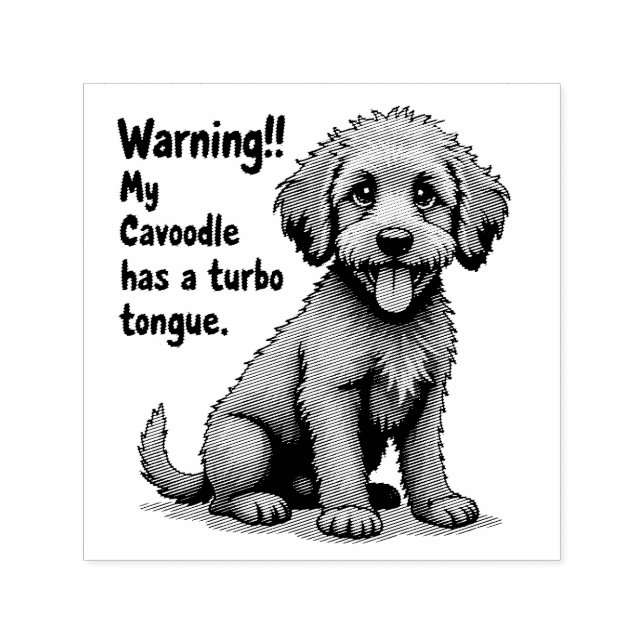 My Cavoodle Has A Turbo Tongue Self-inking Stamp (Design)