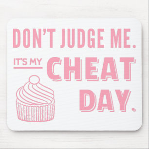 My Cheat Day Pink Cupcake Diet Humour Mouse Pad