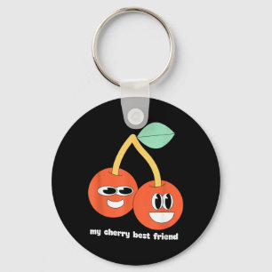 My Cherry Friend Fruit Pun Kawaii Funny Graphic Key Ring