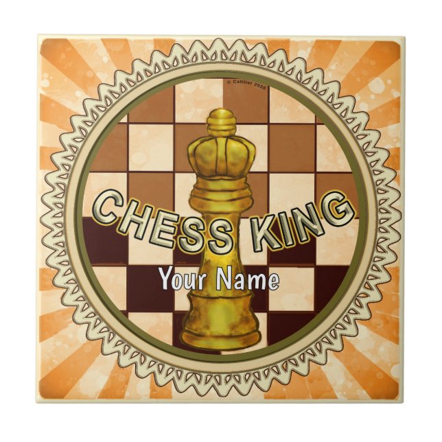 My Chess King Ceramic Tile (Front)