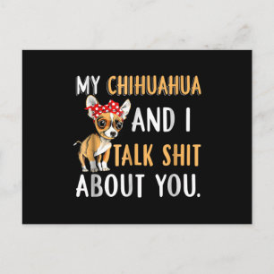My Chihuahua And I Talk About You Dog Lover Gift Postcard