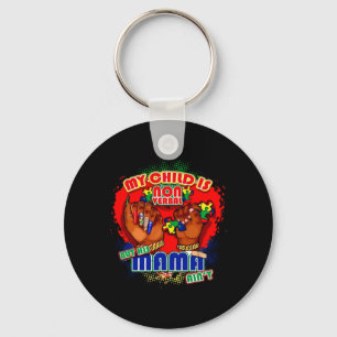 My Child Is Non-verbyl But His Mama Ain't Autism M Key Ring