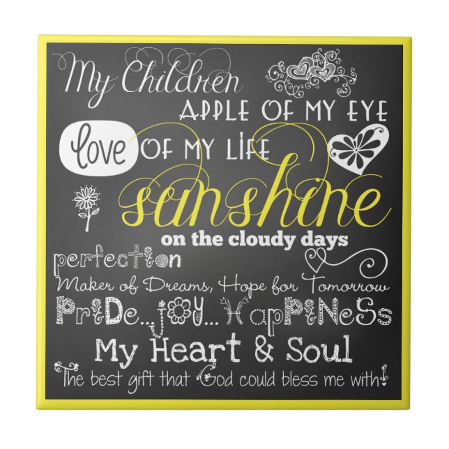 My Children Love and Inspiration CeramicTile Ceramic Tile (Front)