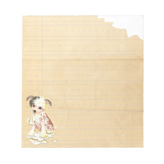 My Chinese Crested Ate My Homework Notepad (Front)