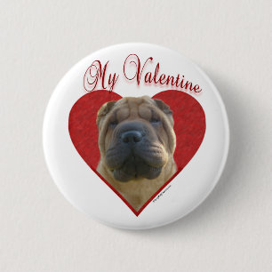 My Chinese Shar-Pei Valentine 6 Cm Round Badge