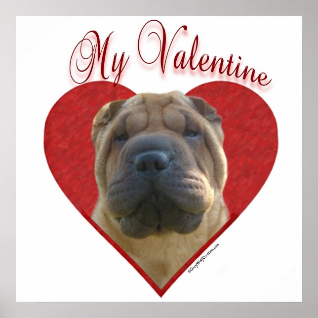 My Chinese Shar-Pei Valentine Poster (Front)