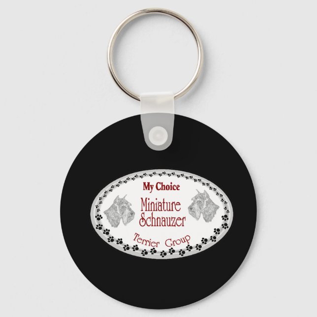 my choice mini schnauzer key ring (Front)