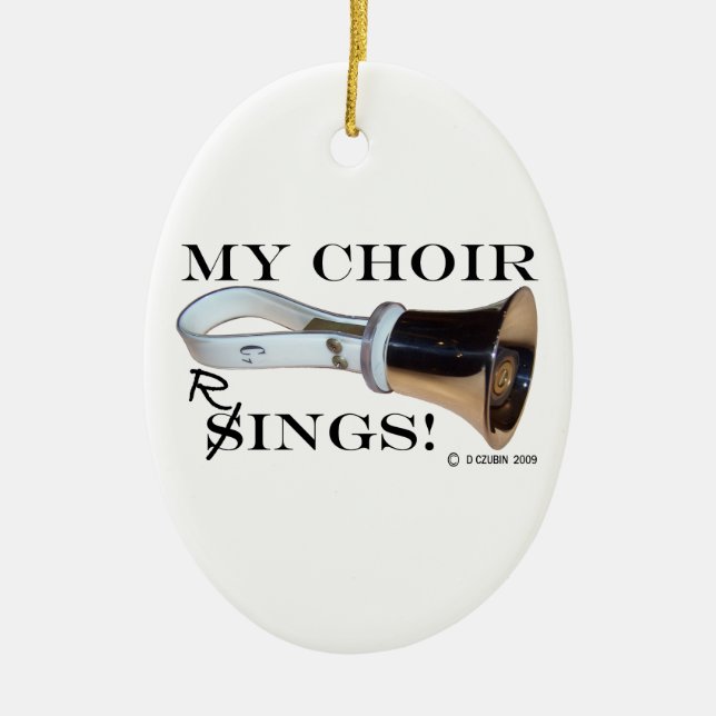 My Choir Rings Ceramic Tree Decoration (Front)