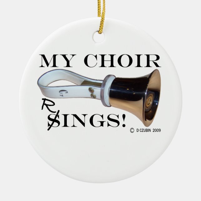 My Choir Rings Ceramic Tree Decoration (Front)