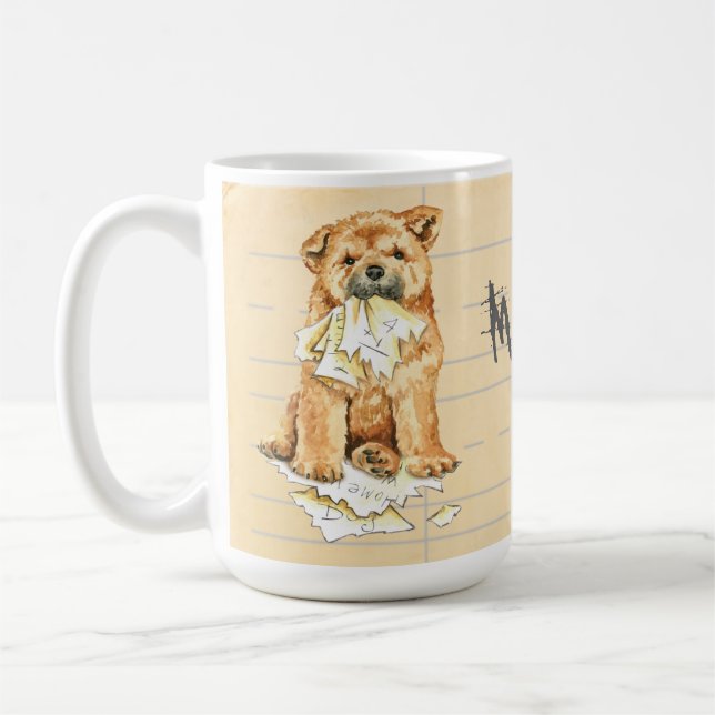 My Chow Ate my Homework Coffee Mug (Left)