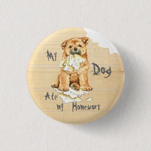 My Chow Chow Ate My Homework 3 Cm Round Badge