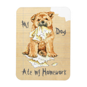 My Chow Chow Ate My Homework Magnet