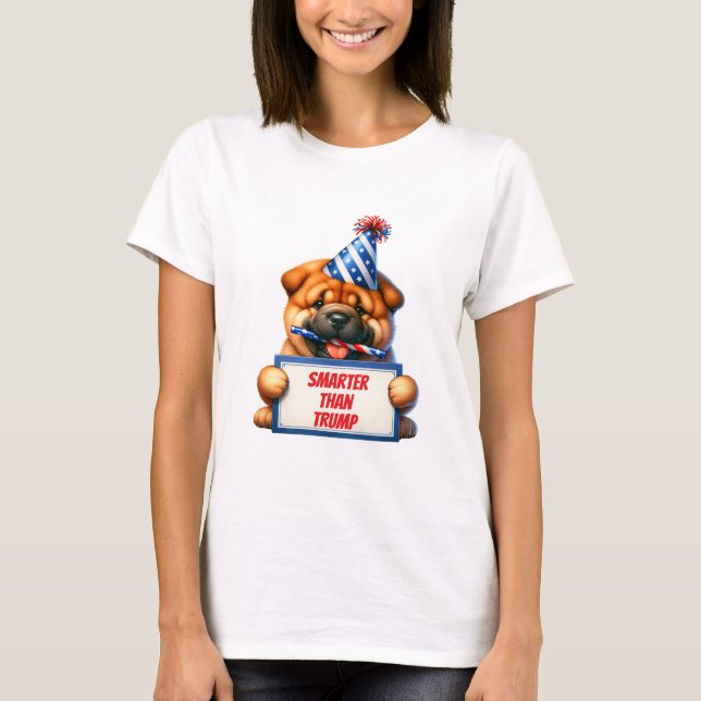 My Chow Is Smarter Than Trump T-Shirt (Front)