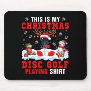 My Christmas Disc Golf Playing Shirt Santa Equipme Mouse Pad