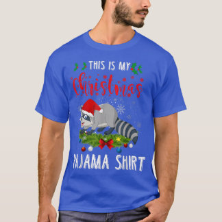 My Christmas Pajama Christmas Stocking Santa Racco T-Shirt