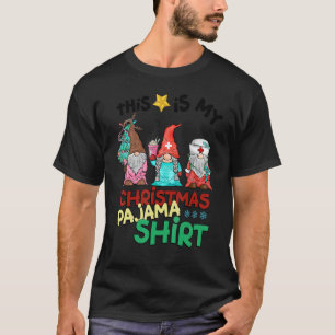 My Christmas Pajama Pine Tree Three Gnomes Medical T-Shirt