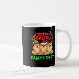 My Christmas Pajama Pomeranian Xmas Pomeranian Lov Coffee Mug