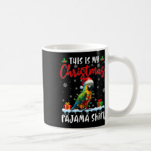 My Christmas Pajama Santa Parrot Animals Xmas Ligh Coffee Mug