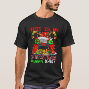 My Christmas Pajama Santa Reindeer Game Controller T-Shirt