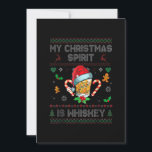 My Christmas Spirit Is Whiskey Ugly Sweater Xmas P Save The Date<br><div class="desc">This is a great gift for your family,  friends during Hanukkah holiday. They will be happy to receive this gift from you during Hanukkah holiday.</div>