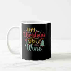 My Christmas Spirit Is Wine, Funny Christmas Drink Coffee Mug