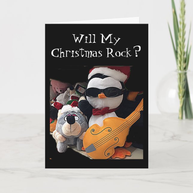 MY CHRISTMAS WILL ROCK "ONLY IF IT IS WITH YOU" HOLIDAY CARD (Front)