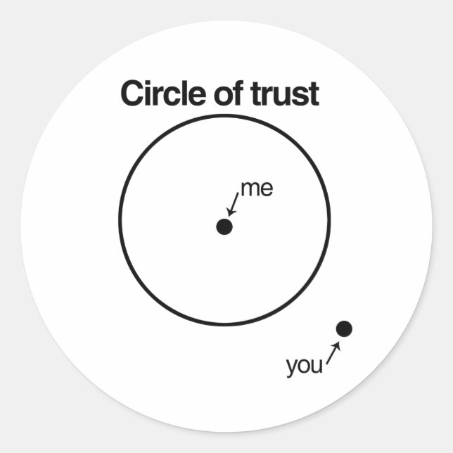 MY CIRCLE OF TRUST CLASSIC ROUND STICKER (Front)
