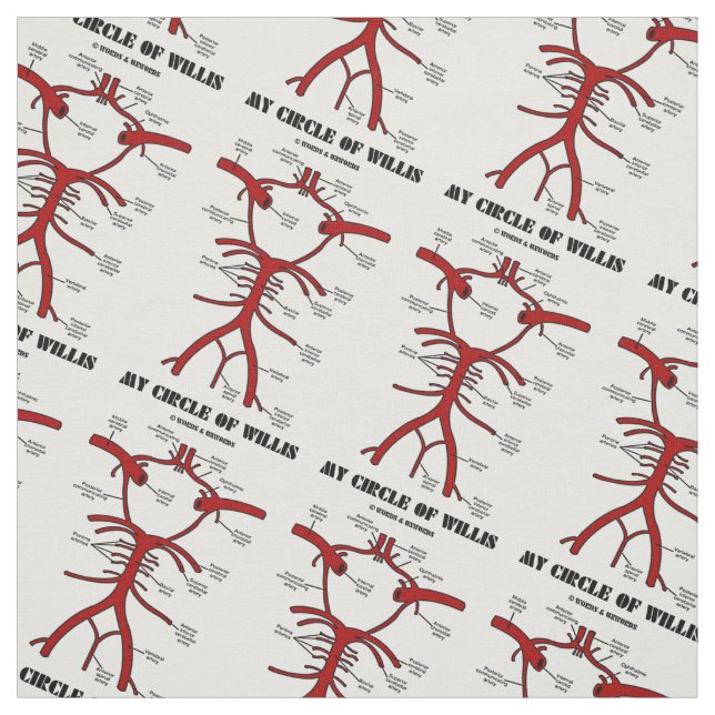 My Circle Of Willis Anatomical Blood Circulation Fabric (Swatch)