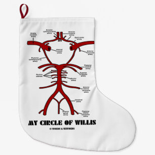 My Circle Of Willis Anatomical Blood Circulation Large Christmas Stocking