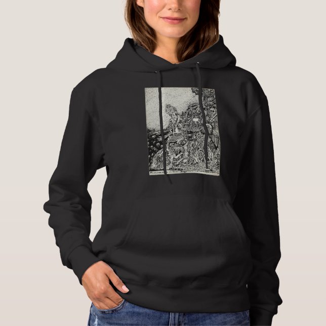 My city driven by fire into the sea hoodie (Front)
