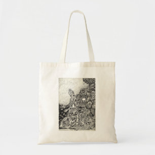 My city driven by fire into the sea tote bag