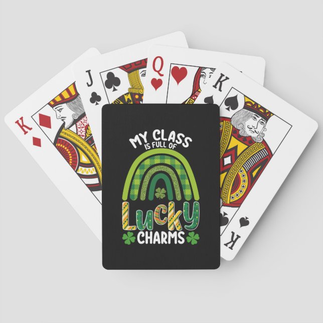 My Class Is Full Of Lucky Charms St Patrick's Day Playing Cards (Back)