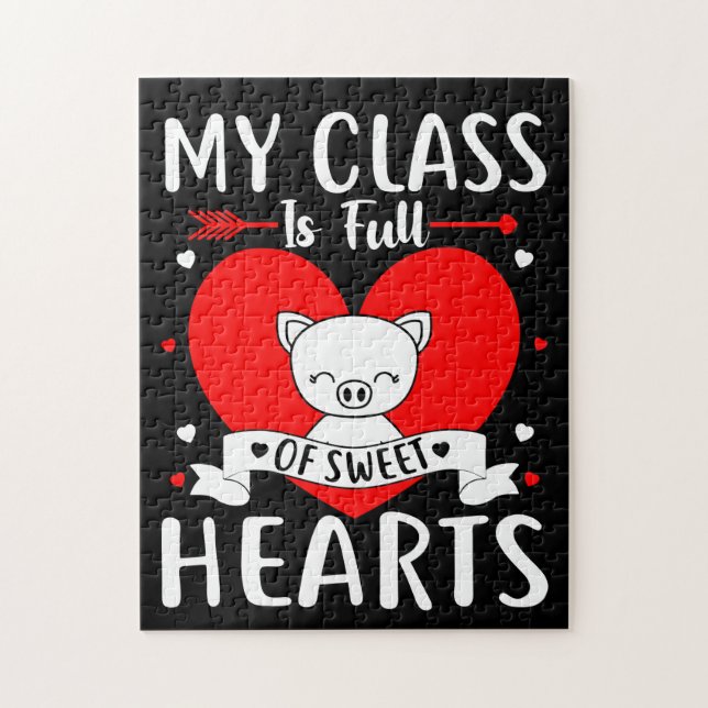 My Class Is Full Of Sweet Hearts Valentine Jigsaw Puzzle (Vertical)