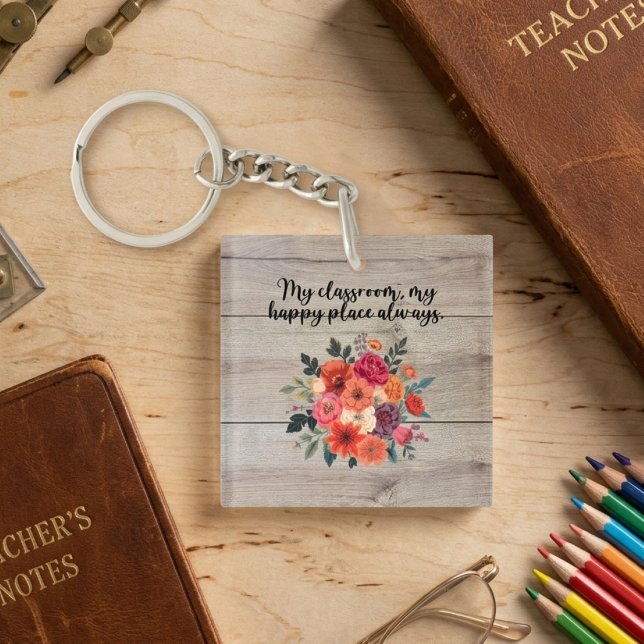 My Classroom My Happy Place Educator Design Key Ring (Creator Uploaded)