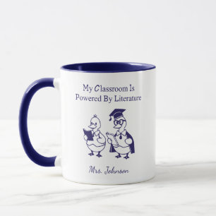 My Classroom Powered By Literature Teacher Design Mug