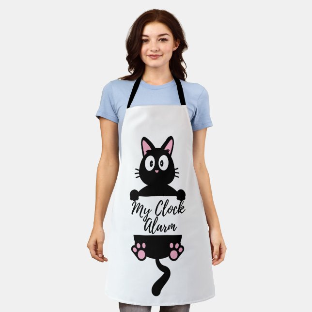 "My Clock Alarm" Kitchen apron  (Worn)