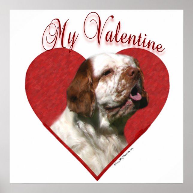 My Clumber Spaniel Valentine Poster (Front)