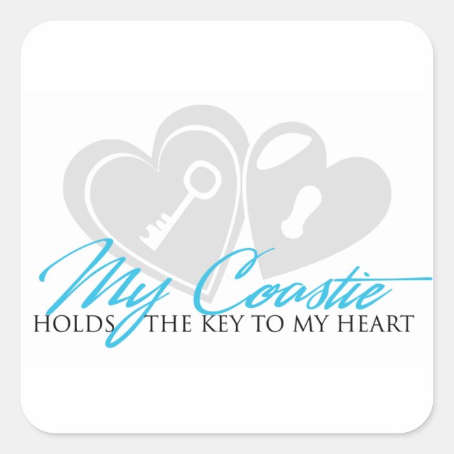 My coastie holds the key square sticker (Front)