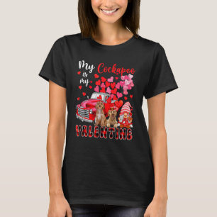 My Cockapoo Is My Valentine Two Dogs With Gnome Pi T-Shirt