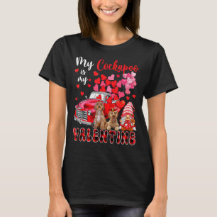 My Cockapoo Is My Valentine Two Dogs With Gnome Pi T-Shirt