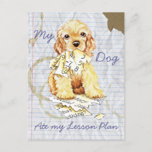 My Cocker Spaniel Ate My Lesson Plan Postcard