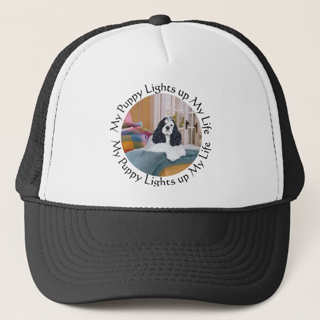 My Cocker Spaniel Lights up my Life Trucker Hat (Front)