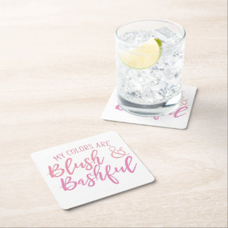 My colors are, Blush and Bashful, Blush, Bashful, Square Paper Coaster