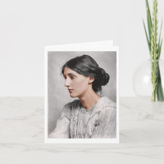 My colourization of Virginia Woolf card   (Front)